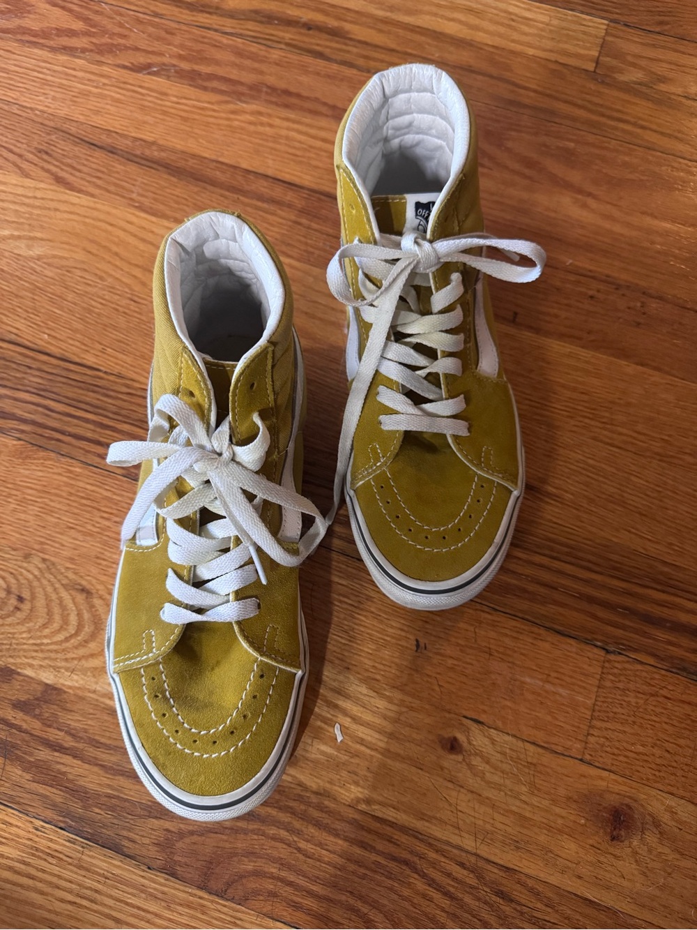 Vans SK8-Hi Olive Oil/White Sneakers - Gently Used - Men 6 Women 7.5